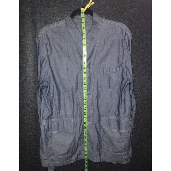 AllSaints Thirty Eight Renfield Jacket Fits Small Chambray Denim Like Buttons - Picture 10 of 11